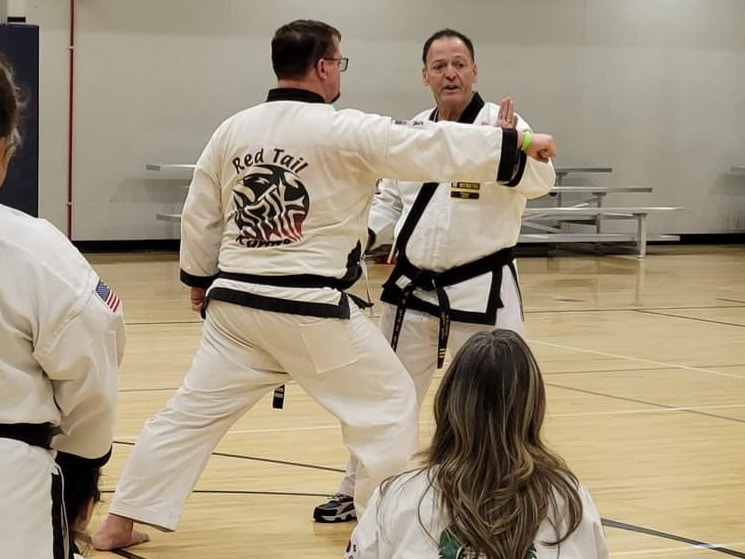 Mr. Oster demonstrating techniques